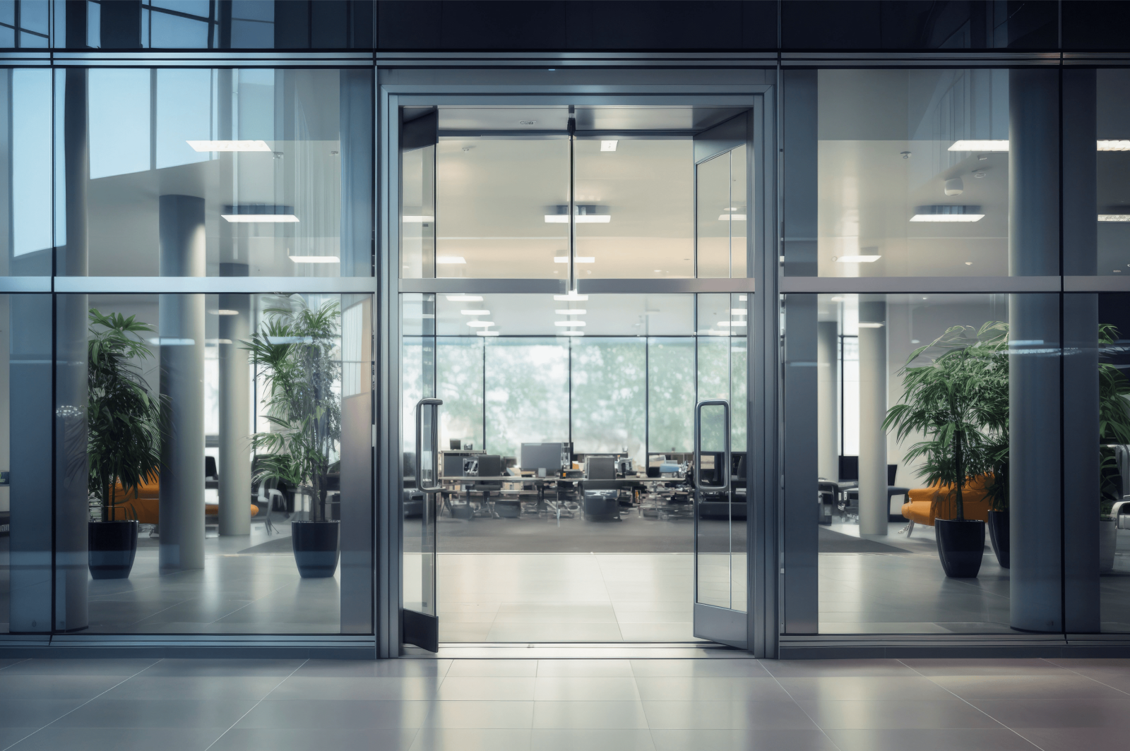 Pose de vitrine de commerce au Havre